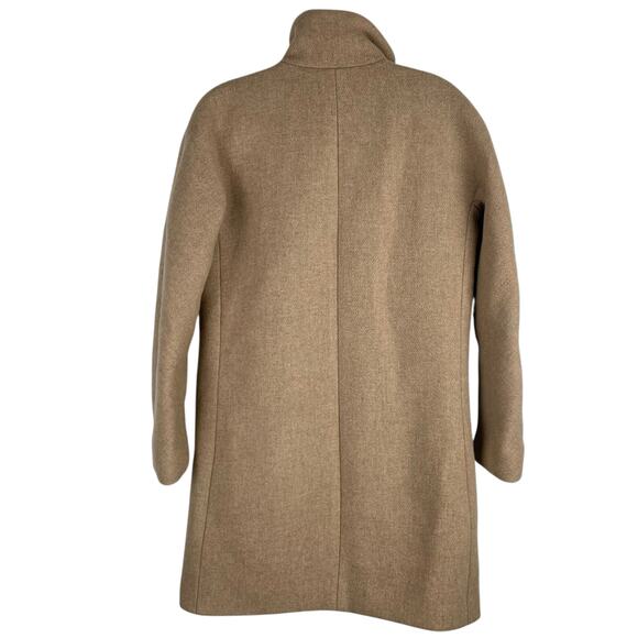 J. Crew Cocoon Coat in Italian Stadium Cloth Wool Blend Tan Size 0 - Picture 8 of 12